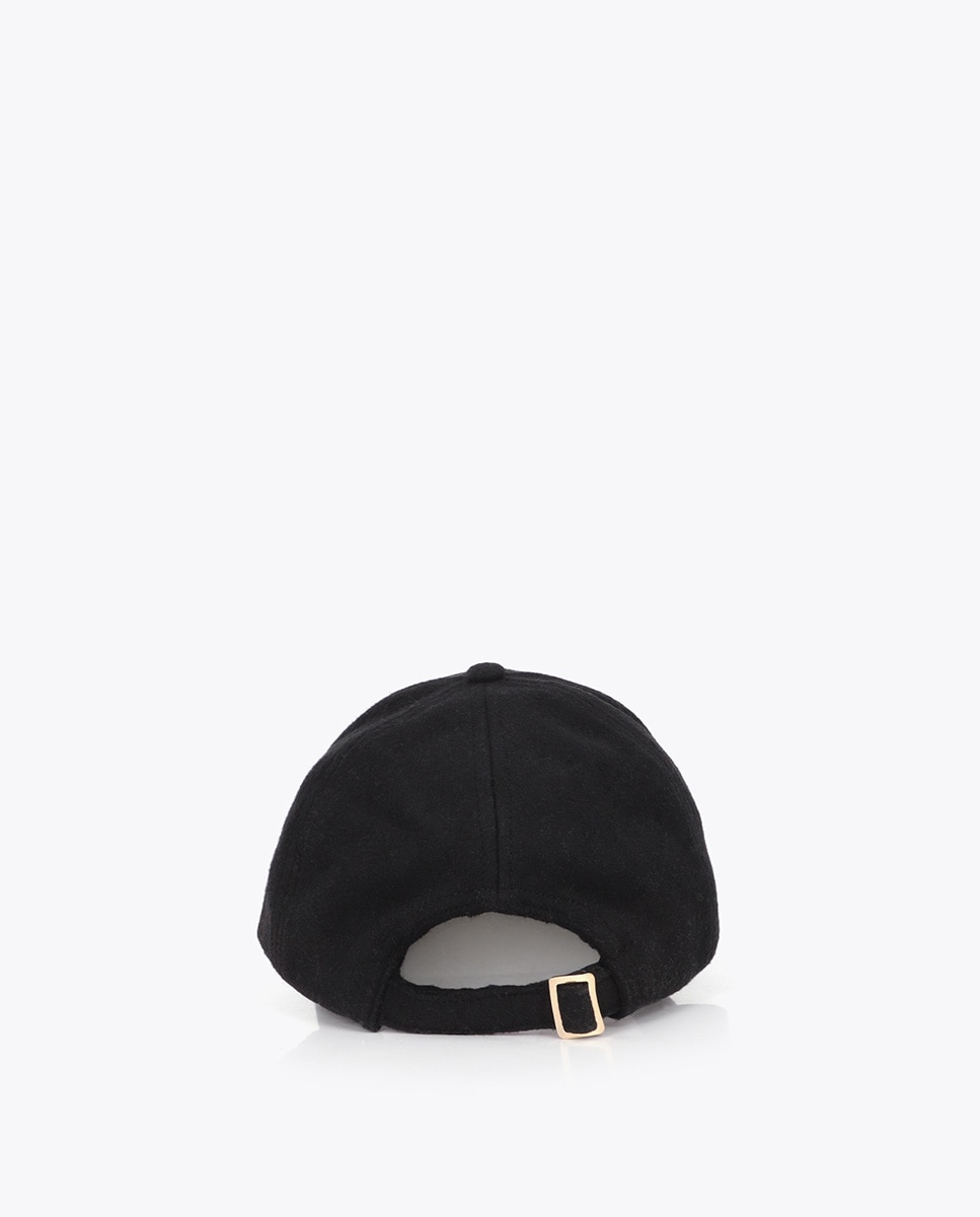 Gorra en tejido tipo gros grain con parche logotipo - Lola Casademunt - Negro Negro-2