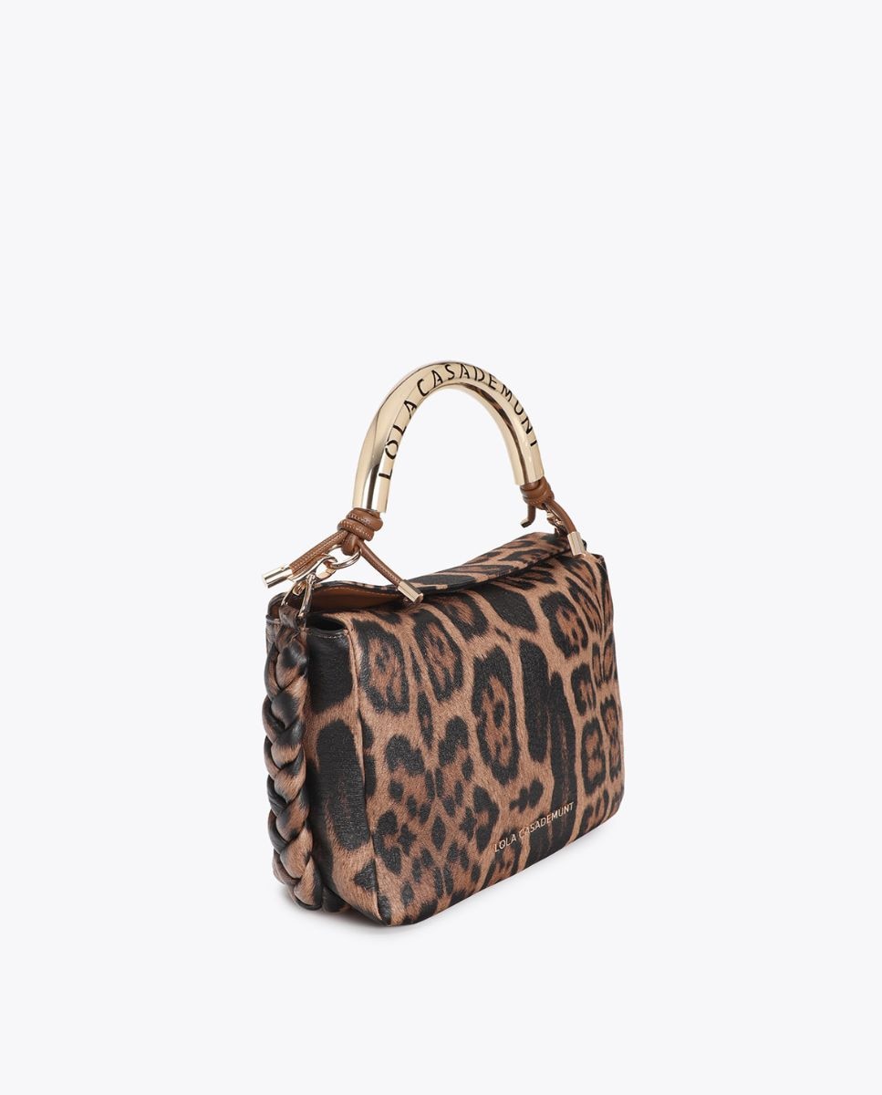 Bolso bandolera mediano LOLA CASADEMUNT 1981 de efecto cuero - Marrón Marrón-3