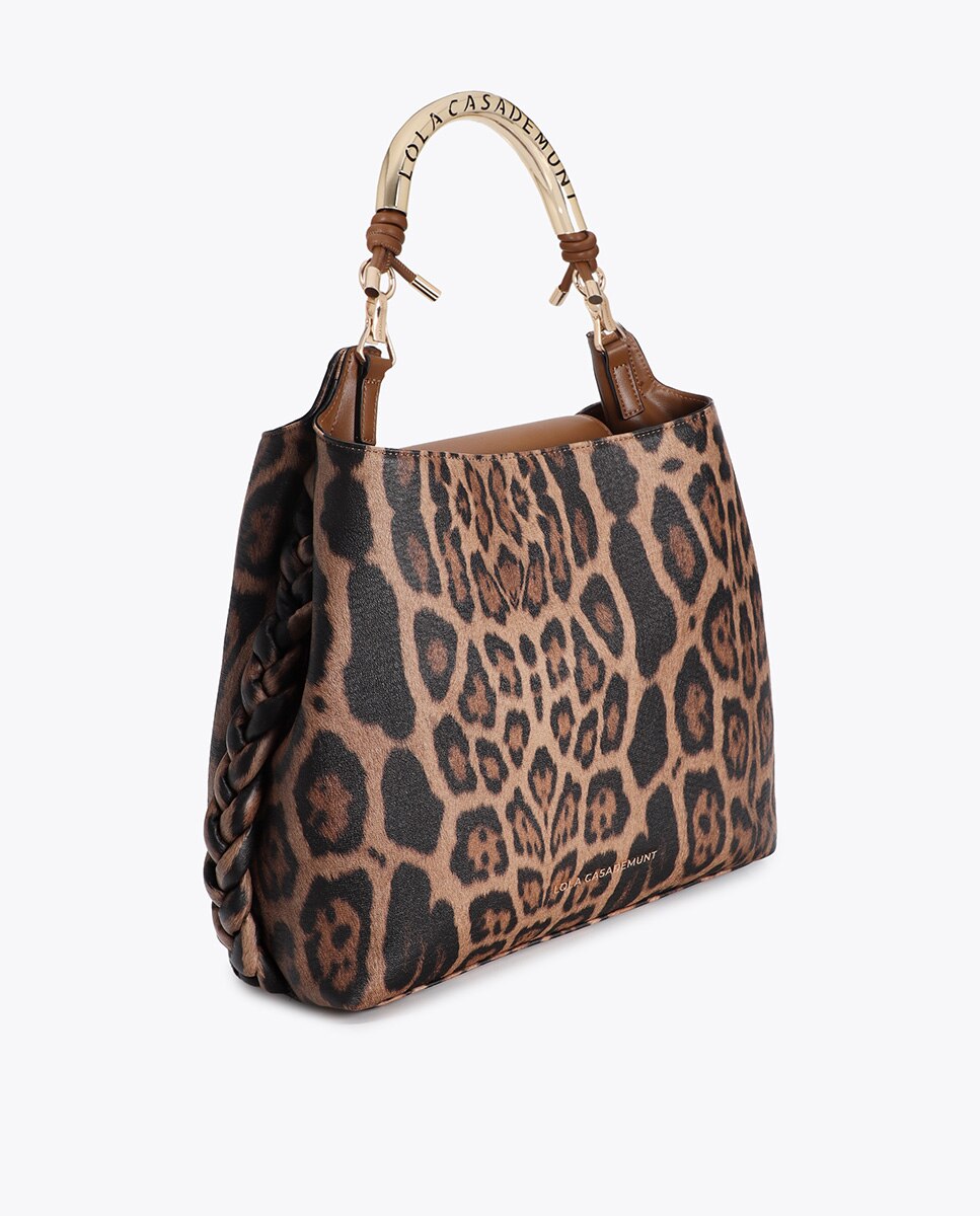 Shopper 1981 animal print efecto piel - Lola Casademunt - Acacia / Marrón Acacia / Marrón-3