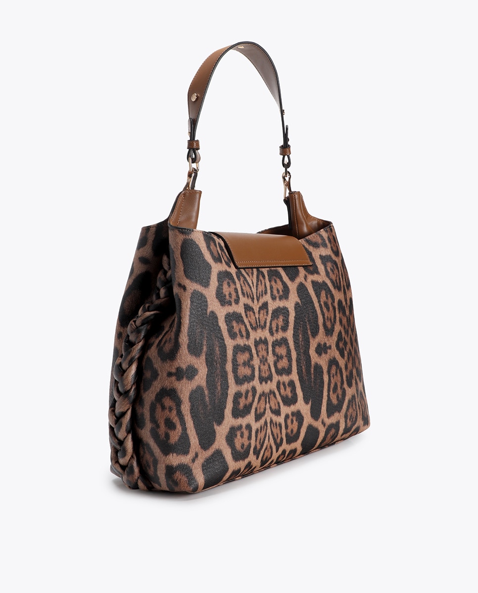Shopper 1981 animal print efecto piel - Lola Casademunt - Acacia / Marrón Acacia / Marrón-4