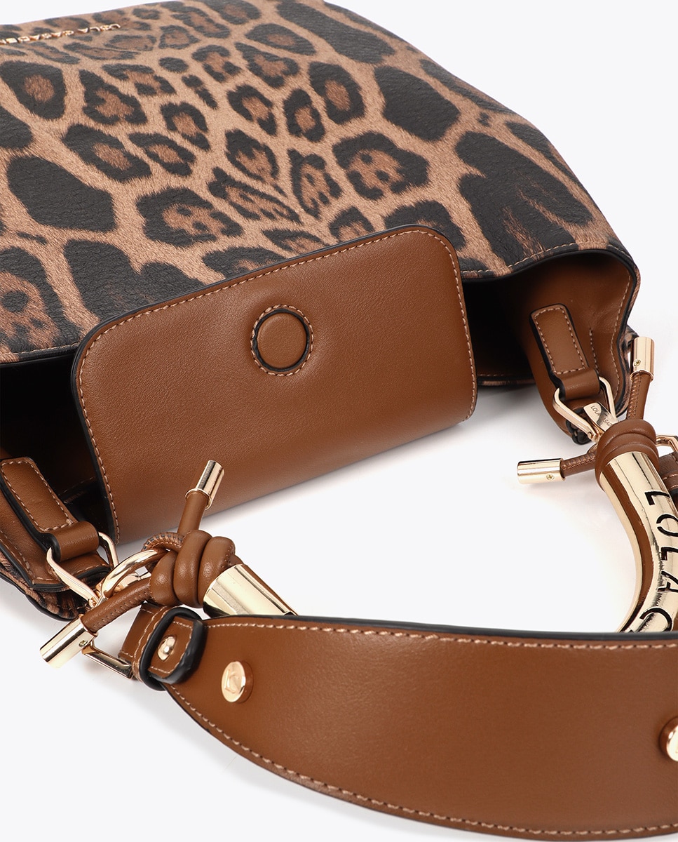 Shopper 1981 animal print efecto piel - Lola Casademunt - Acacia / Marrón Acacia / Marrón-5
