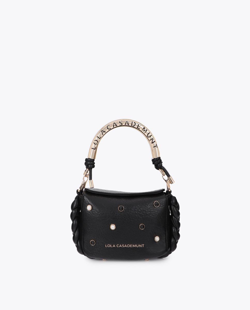 Bandolera pequeña 1981 con tachas - Lola Casademunt - Negro Negro-1