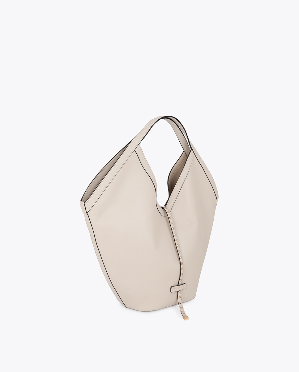 Shopper efecto piel con tira mini tachas - Lola Casademunt - Humo Humo-3