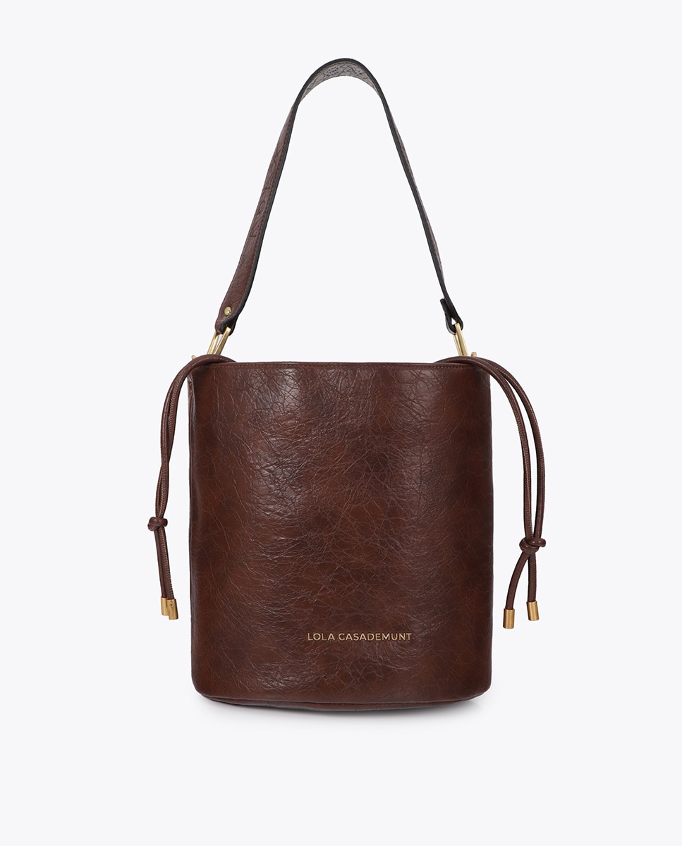 Shopper efecto piel textura - Lola Casademunt - Marrón Marrón-1