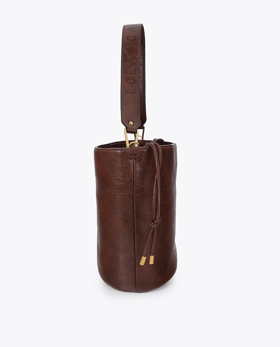 Shopper efecto piel textura - Lola Casademunt - Marrón Marrón-3