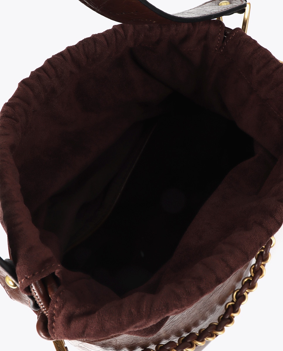 Shopper efecto piel textura - Lola Casademunt - Marrón Marrón-2