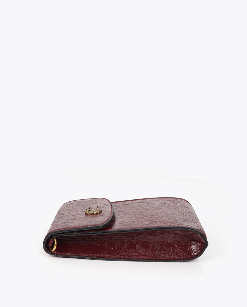 Bolso para móvil efecto cocodrilo - Lola Casademunt - Rojo Rojo-3