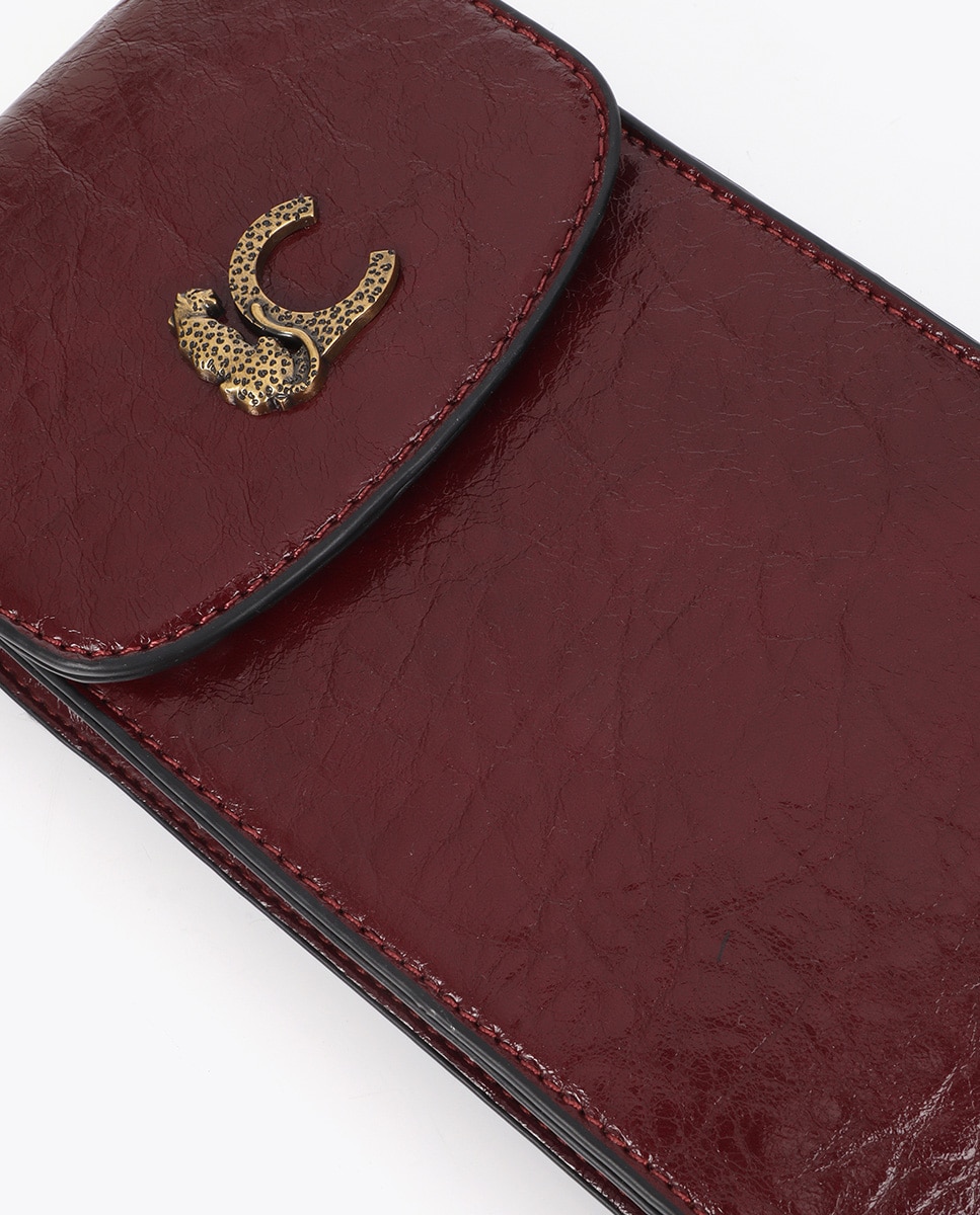 Bolso para móvil efecto cocodrilo - Lola Casademunt - Rojo Rojo-5