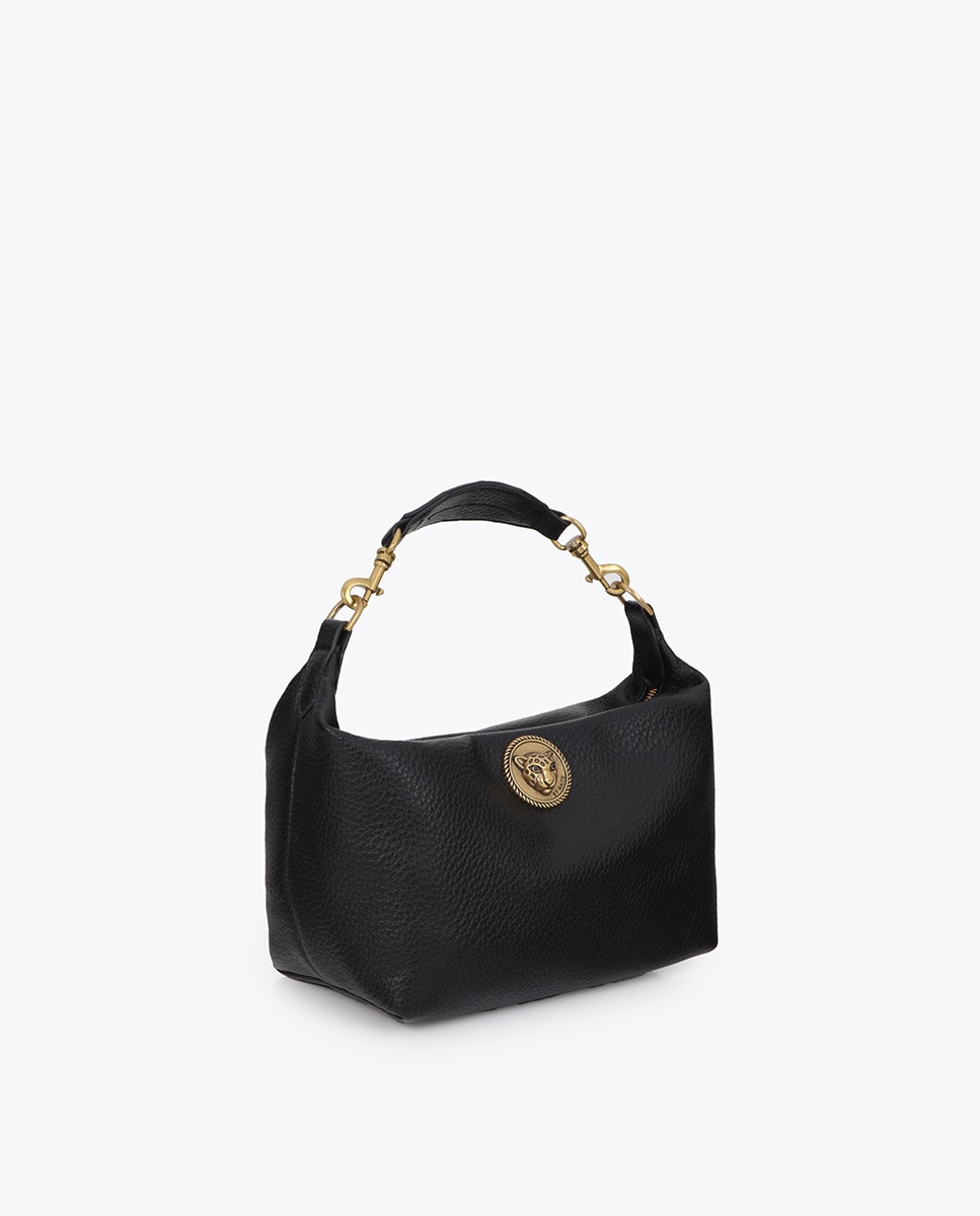 Bandolera pequeña aplique metálico leopardo - Lola Casademunt - Negro Negro-3
