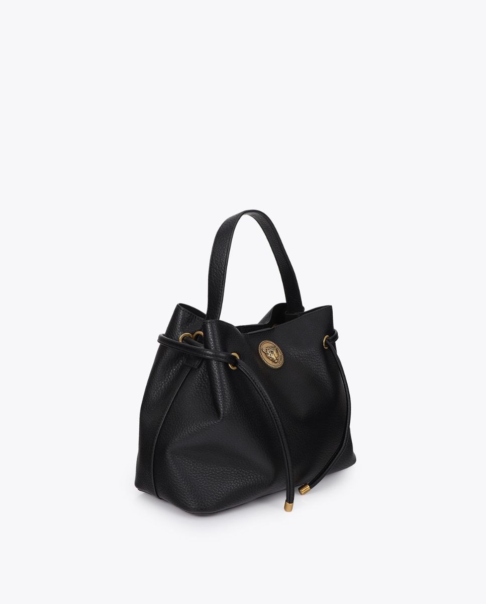 Shopper pequeño aplique metálico leopardo - Lola Casademunt - Negro Negro-3
