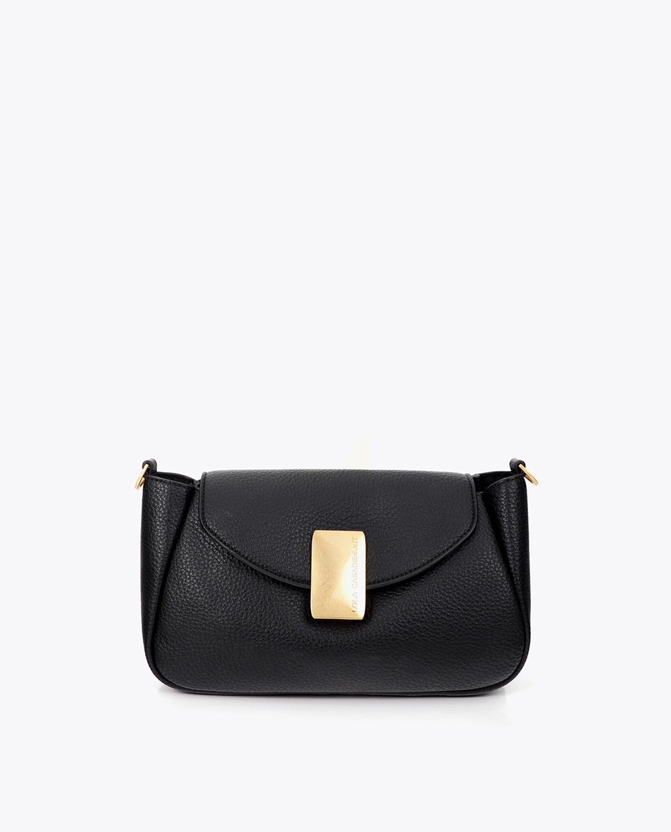 Bandolera efecto piel detalle cierre metálico - Lola Casademunt - Negro Negro-1