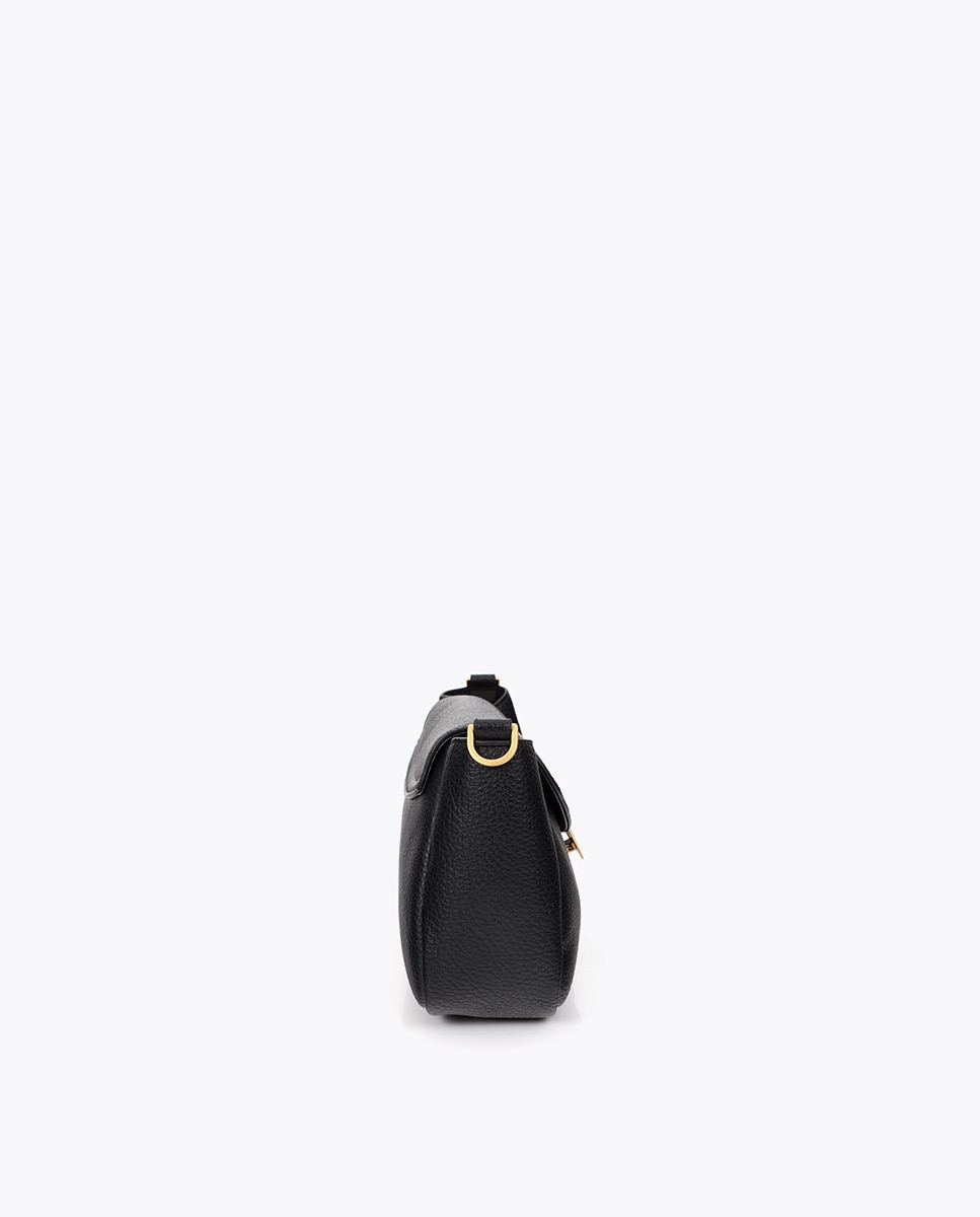 Bandolera efecto piel detalle cierre metálico - Lola Casademunt - Negro Negro-2