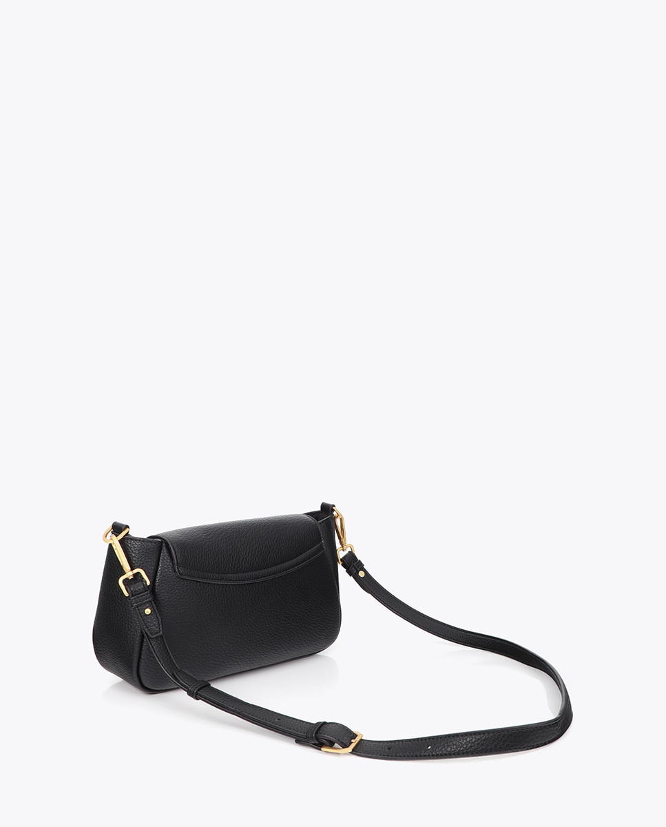 Bandolera efecto piel detalle cierre metálico - Lola Casademunt - Negro Negro-4