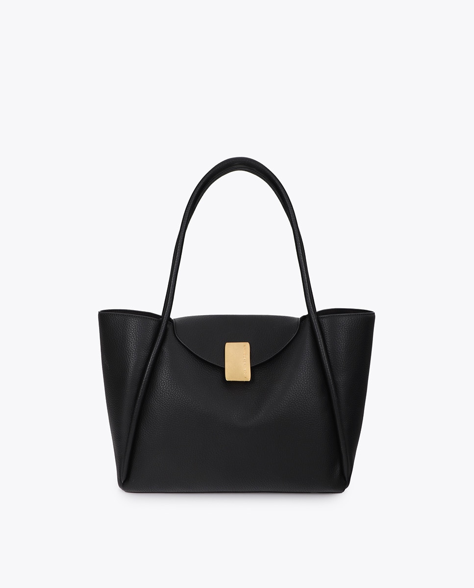 Shopper efecto piel detalle cierre metálico - Lola Casademunt - Negro Negro-1