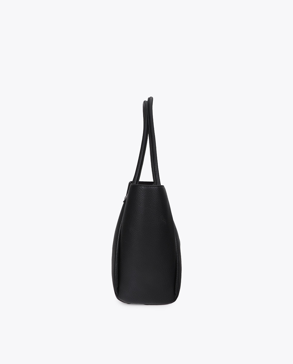 Shopper efecto piel detalle cierre metálico - Lola Casademunt - Negro Negro-2