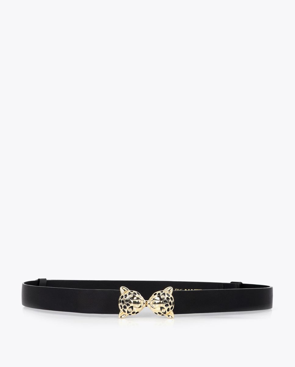Imagen 0 de Cinturón ajustable doble hebilla leopardo Negro
