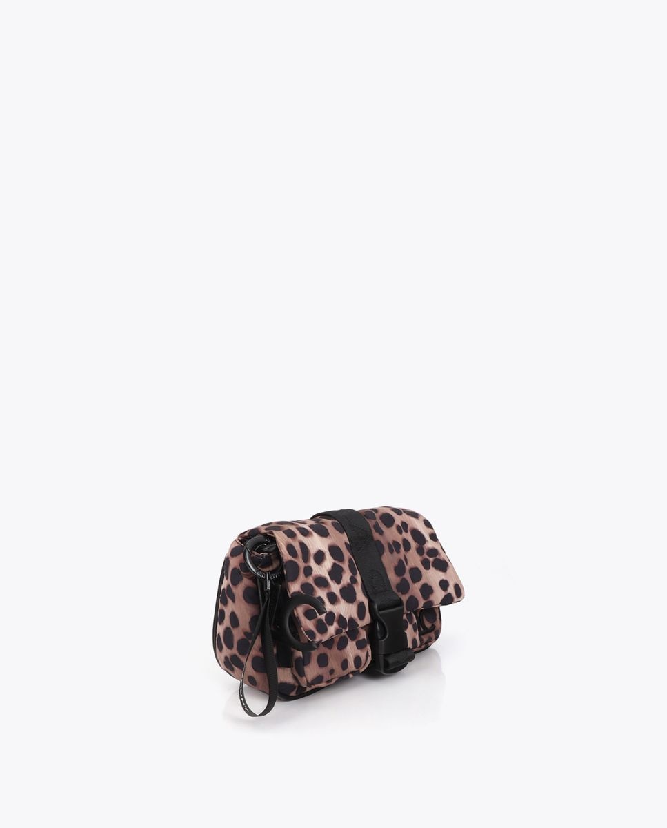 Bandolera de nylon con estampado animal print - Lola Casademunt - Acacia / Marrón Acacia / Marrón-3