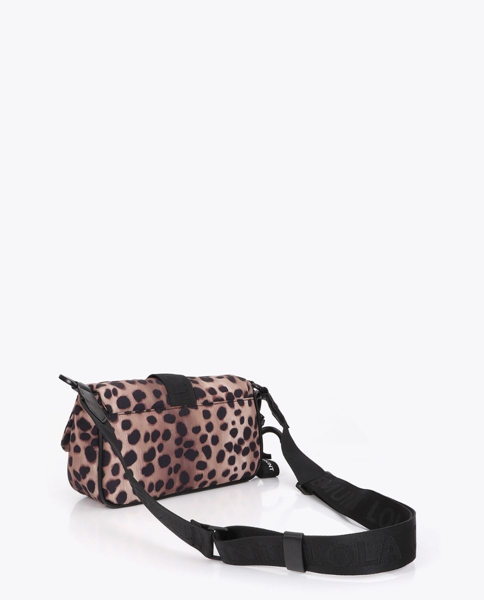 Bandolera de nylon con estampado animal print - Lola Casademunt - Acacia / Marrón Acacia / Marrón-2