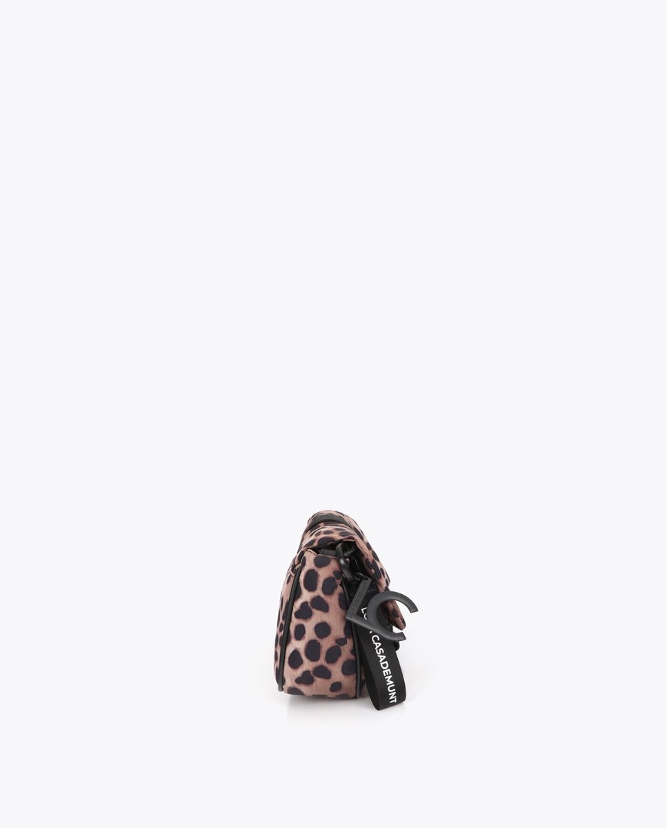 Bandolera de nylon con estampado animal print - Lola Casademunt - Acacia / Marrón Acacia / Marrón-4