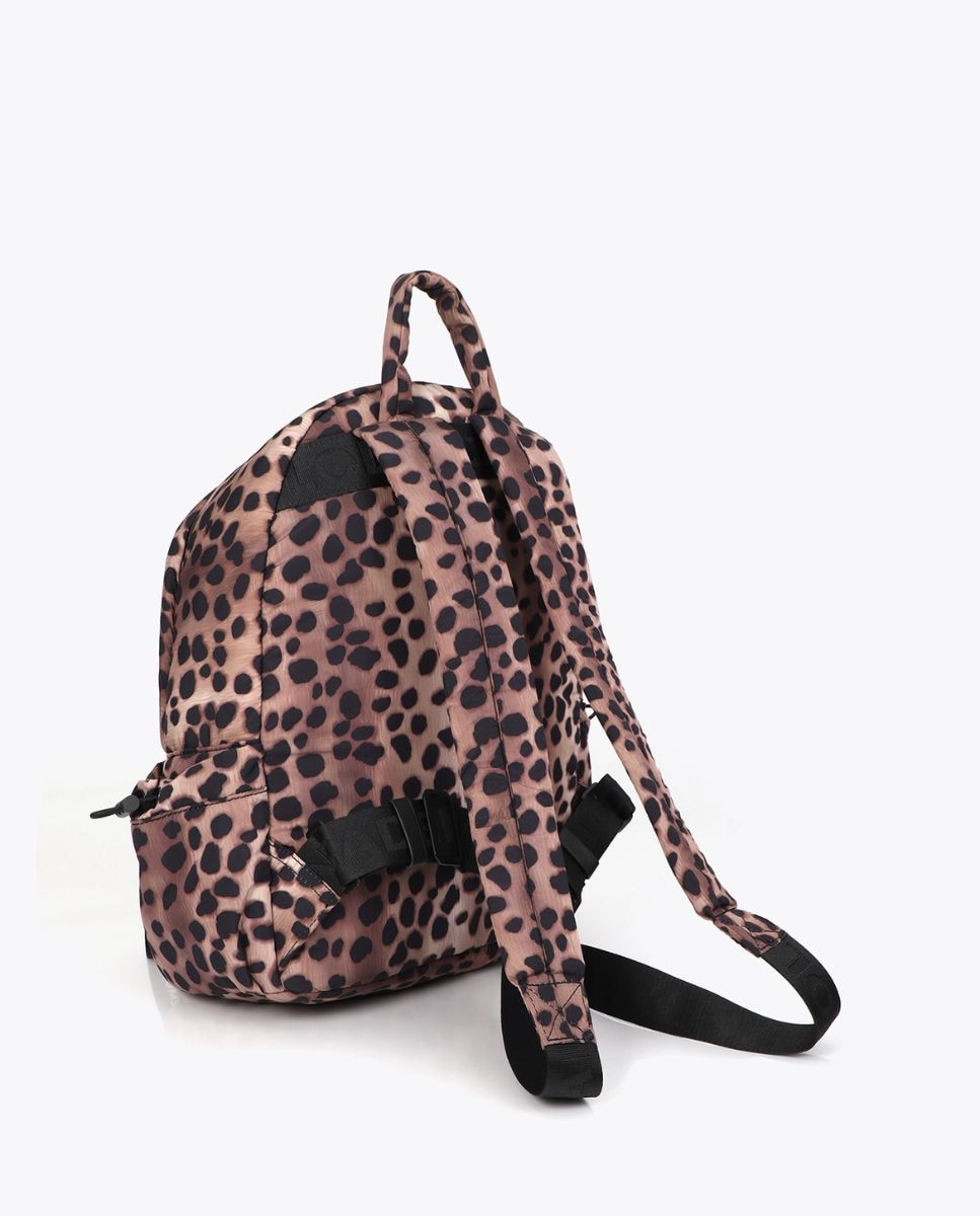 Mochila de nylon con estampado animal print - Lola Casademunt - Acacia / Marrón Acacia / Marrón-4