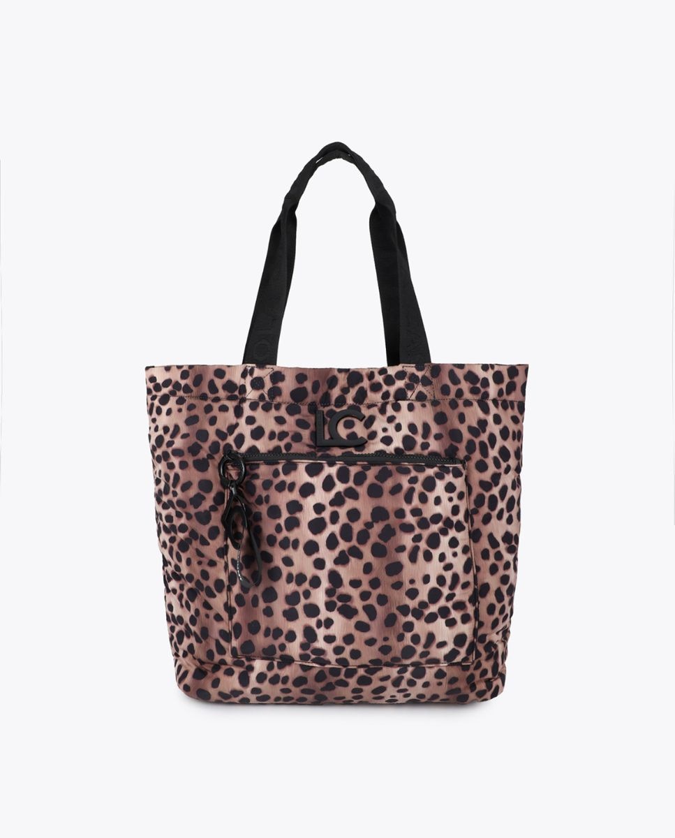 Shopper de nylon con estampado animal print - Lola Casademunt - Acacia / Marrón Acacia / Marrón-1