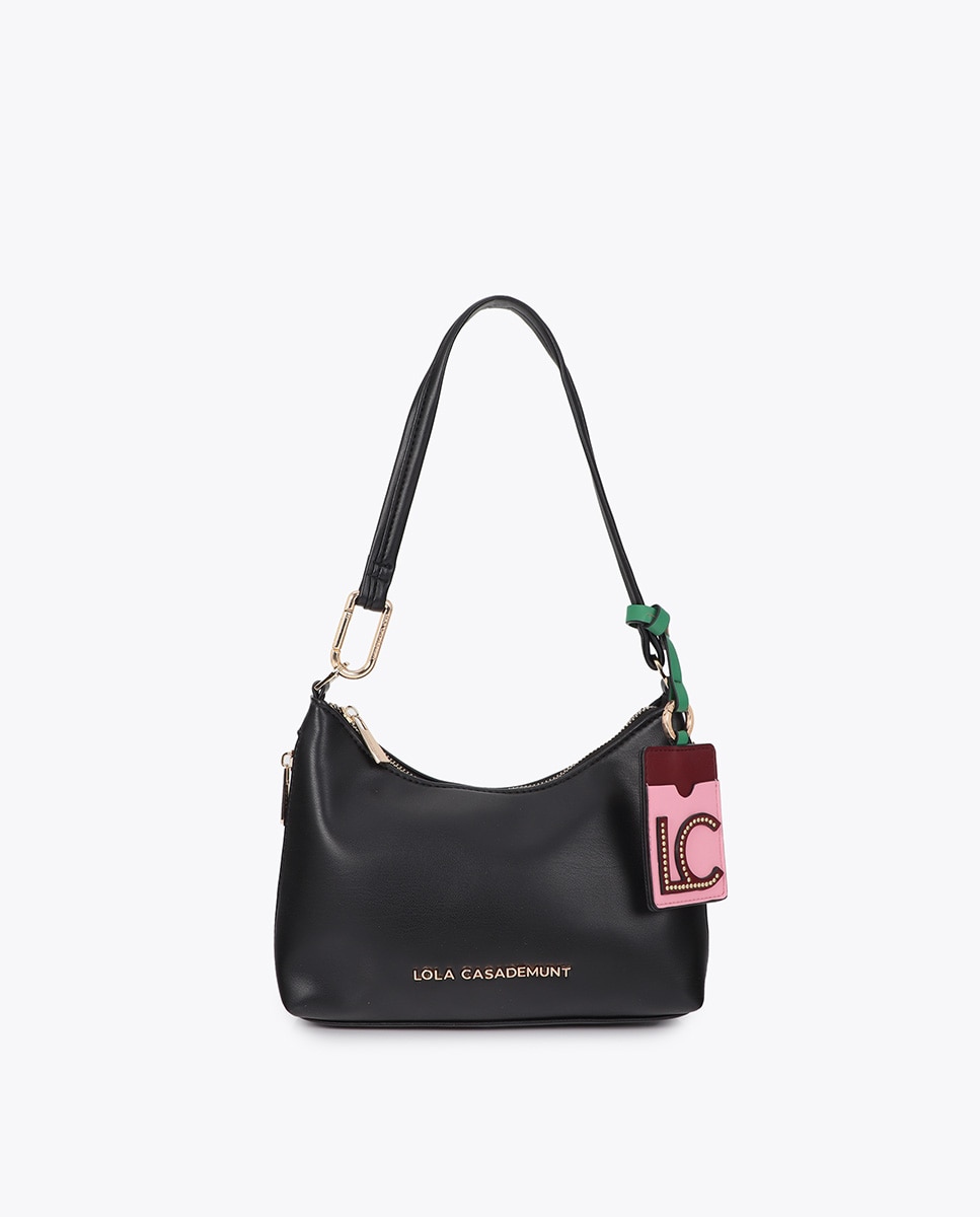 Bandolera efecto piel con colgante a contraste - Lola Casademunt - Negro Negro-1