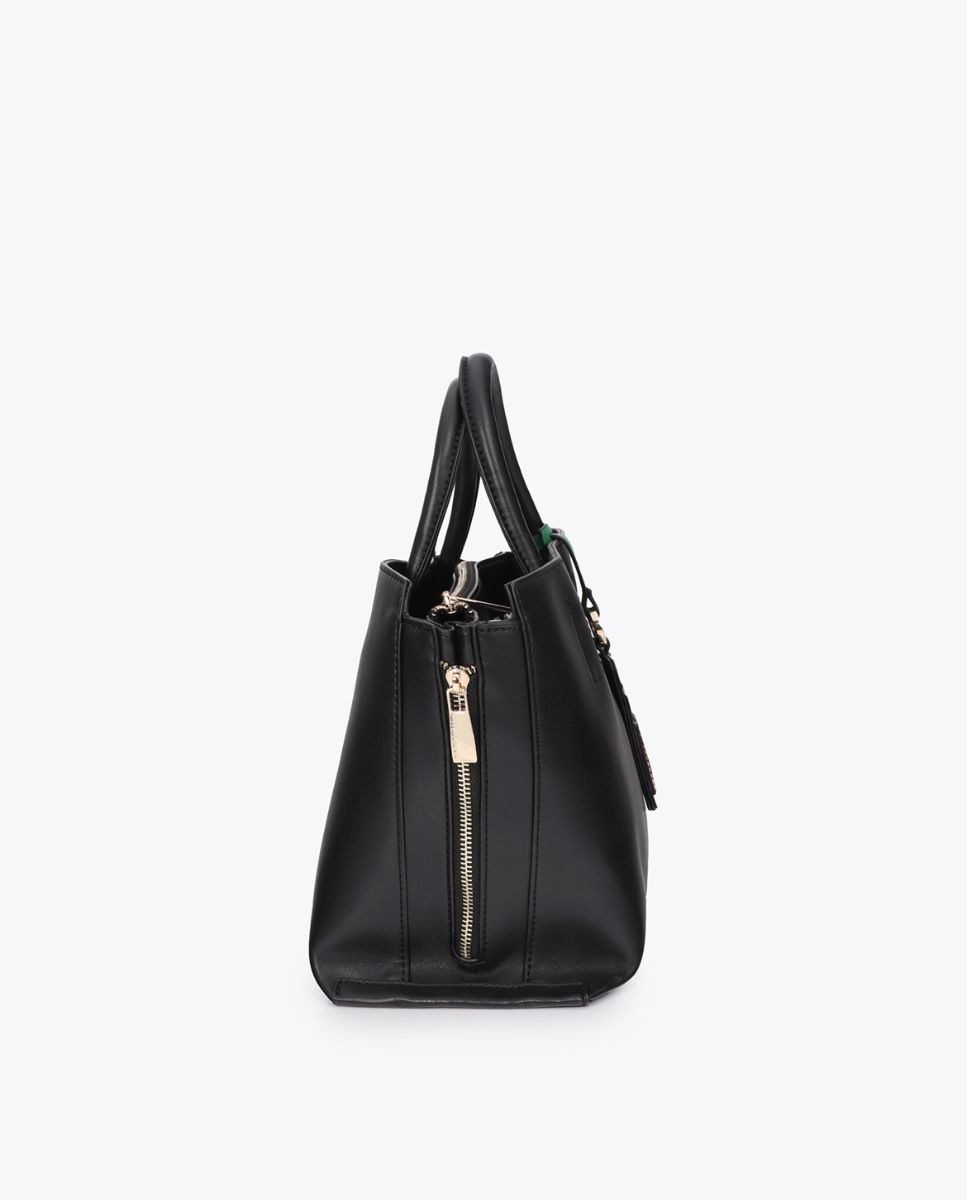 Shopper efecto piel con colgante a contraste - Lola Casademunt - Negro Negro-4