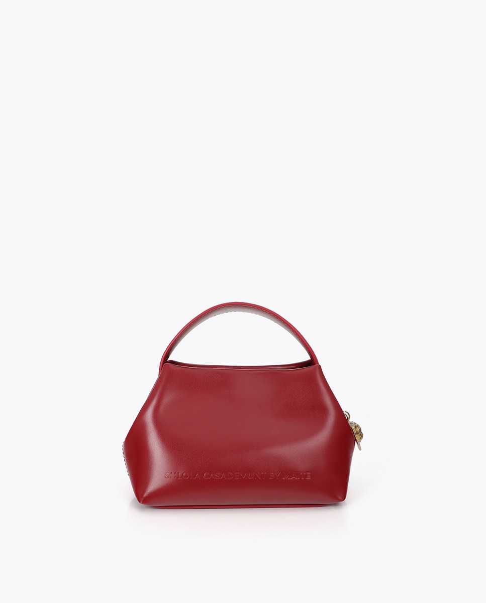 Bandolera pequeña efecto piel - Lola Casademunt - Rojo Rojo-1