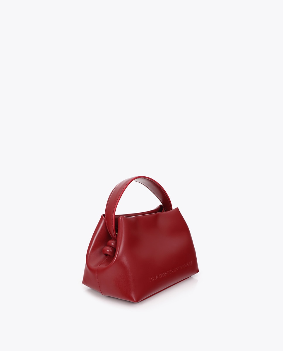 Bandolera pequeña efecto piel - Lola Casademunt - Rojo Rojo-3