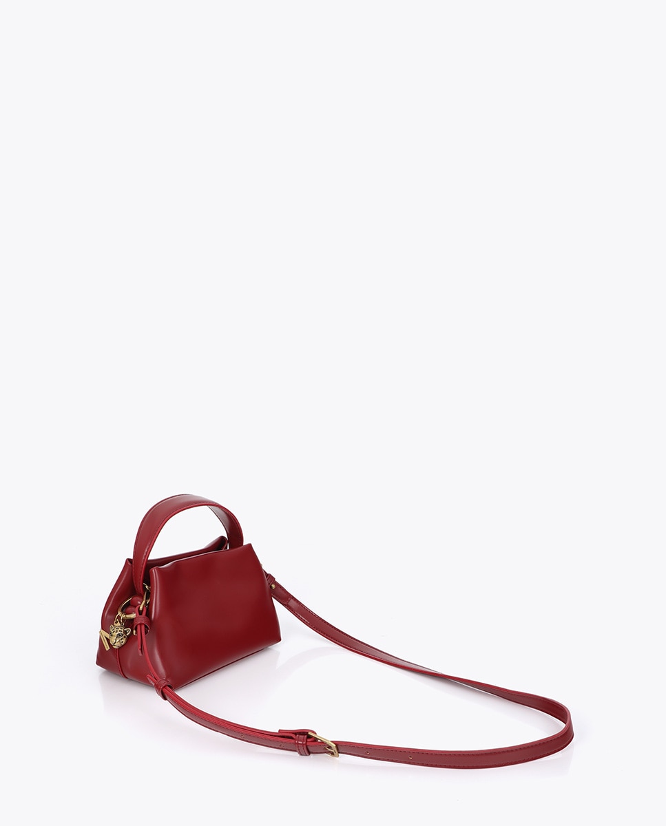 Bandolera pequeña efecto piel - Lola Casademunt - Rojo Rojo-4