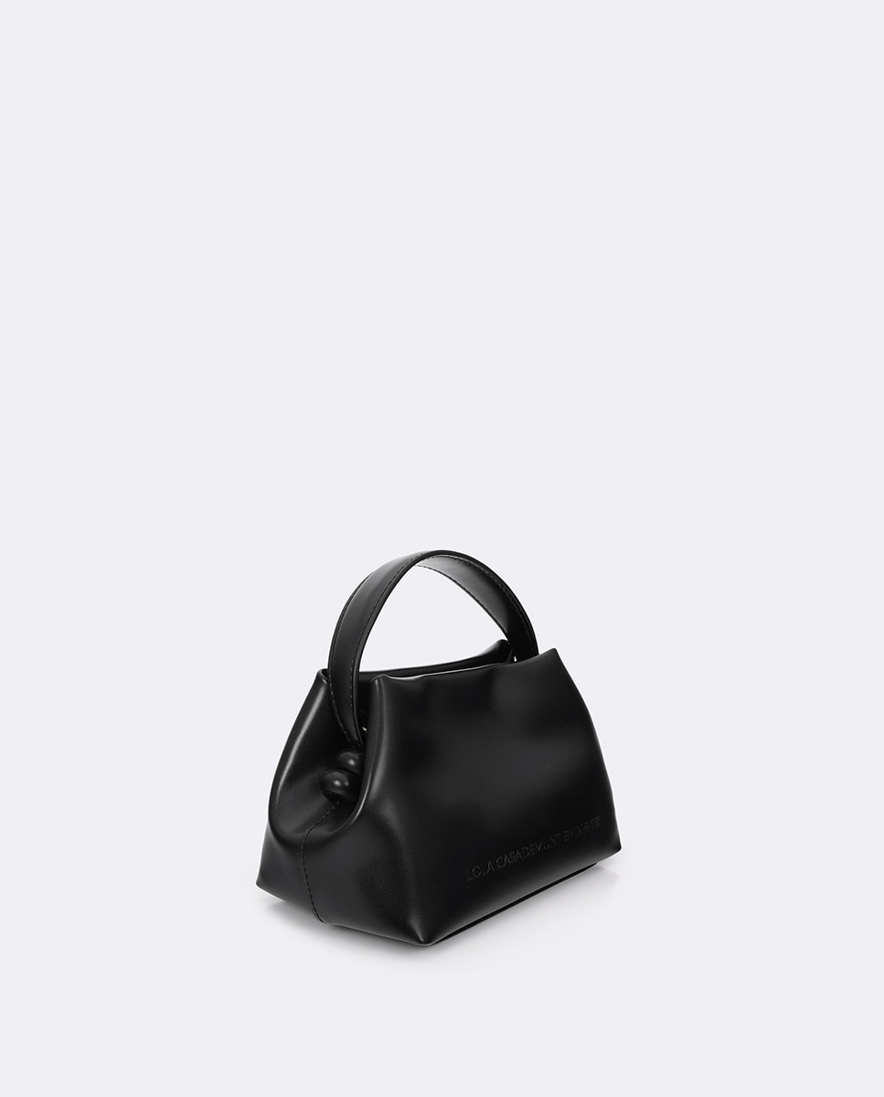 Bandolera pequeña efecto piel - Lola Casademunt - Negro Negro-3
