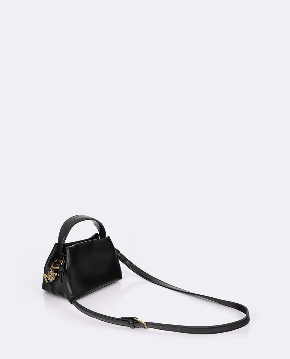 Bandolera pequeña efecto piel - Lola Casademunt - Negro Negro-4