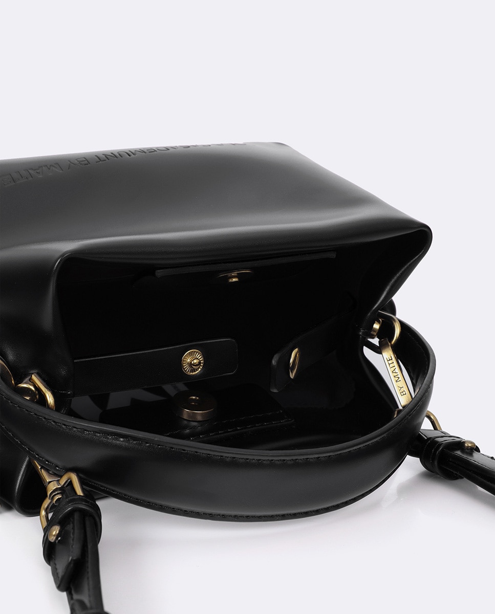 Bandolera pequeña efecto piel - Lola Casademunt - Negro Negro-5