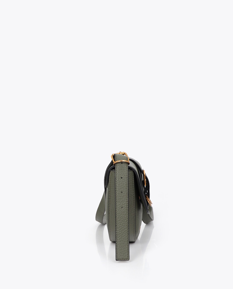 Bolso cruzado con detalle de cinturón - Lola Casademunt - Verde militar Verde militar-2