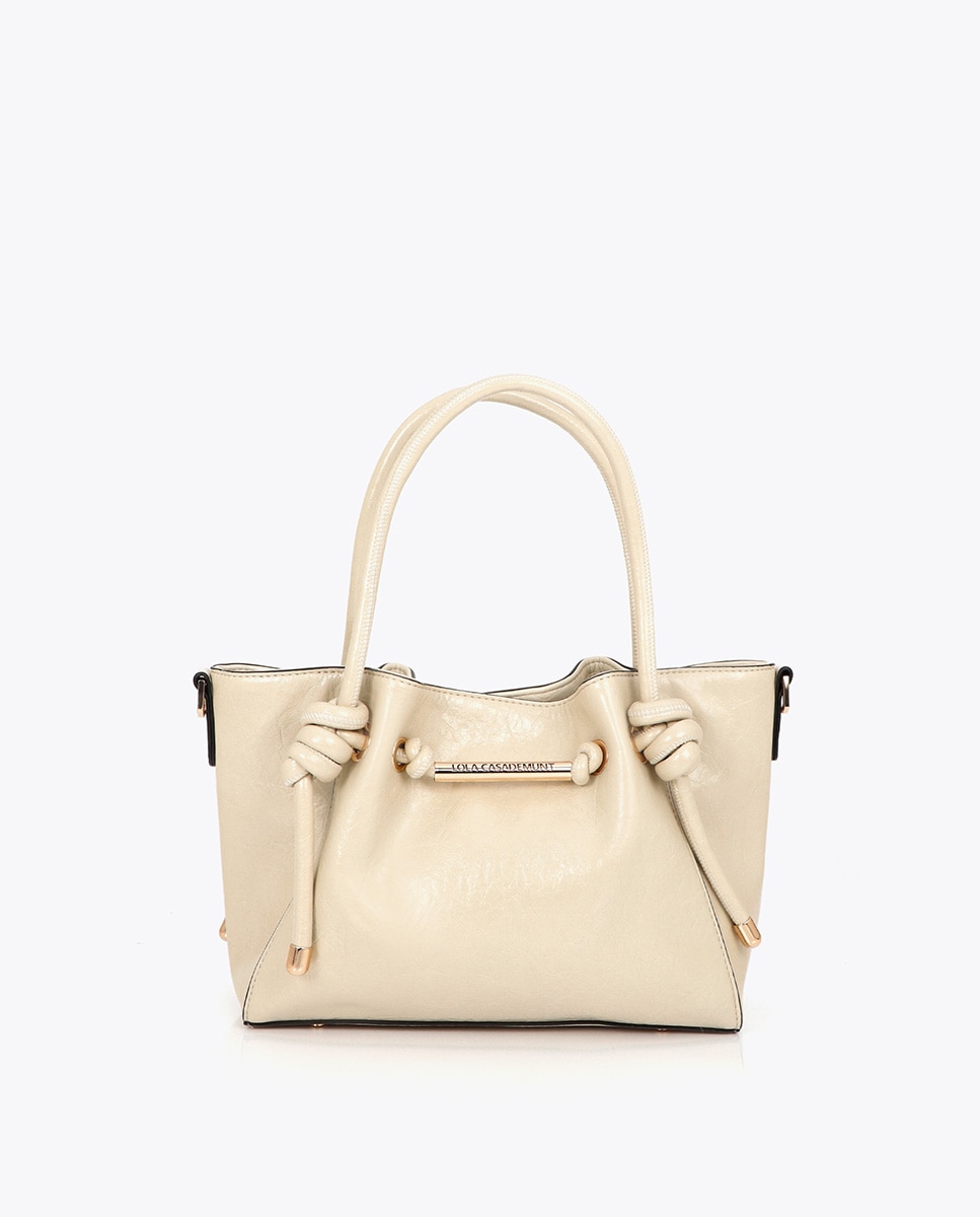Bolso cruzado con detalle de tubo - Lola Casademunt - Blanco Blanco-1