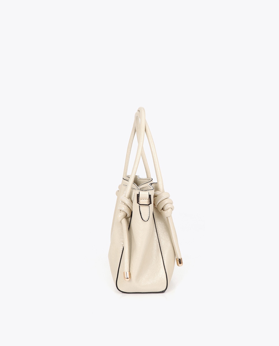 Bolso cruzado con detalle de tubo - Lola Casademunt - Blanco Blanco-2