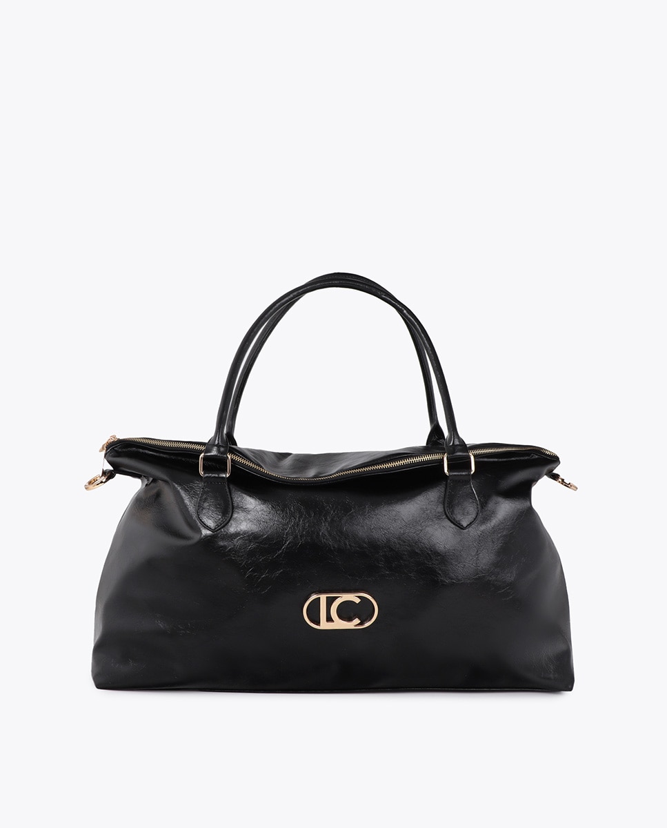 Bolso de hombro weekend efecto piel - Lola Casademunt - Negro Negro-1
