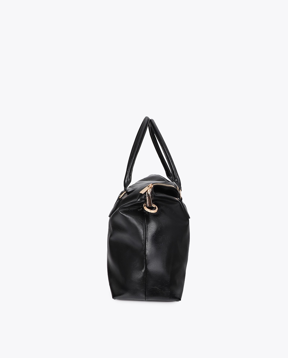 Bolso de hombro weekend efecto piel - Lola Casademunt - Negro Negro-2