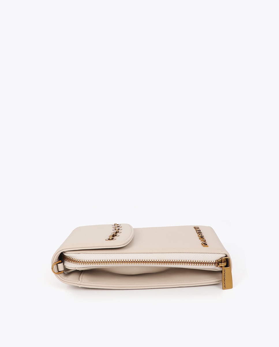 Bolso para móvil efecto piel con ojales - Lola Casademunt - Blanco Blanco-3
