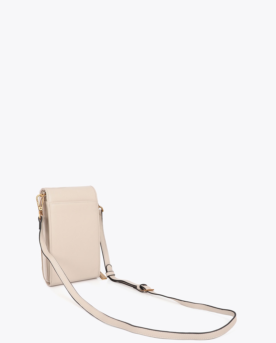 Bolso para móvil efecto piel con ojales - Lola Casademunt - Blanco Blanco-2