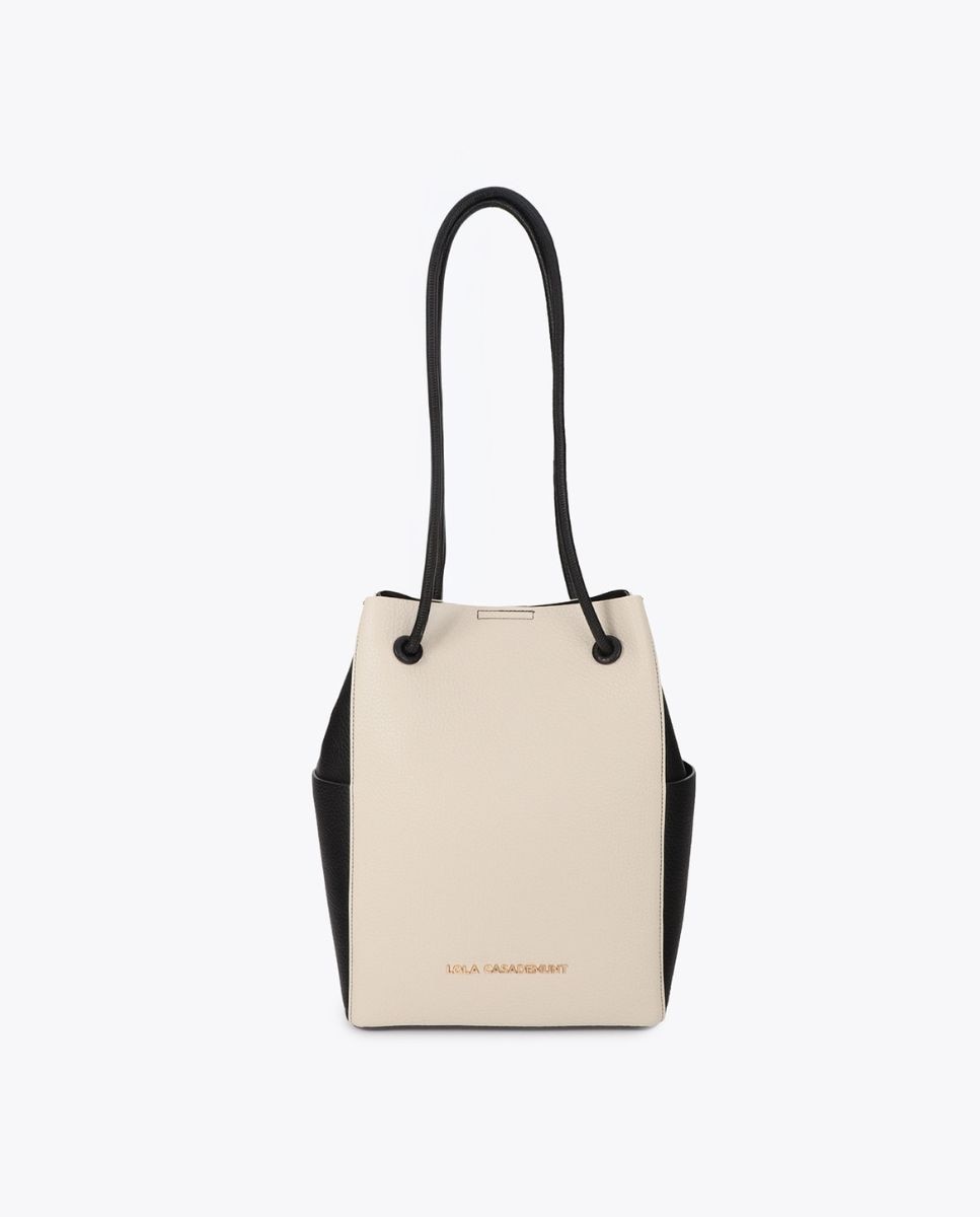 Shopper efecto piel bicolor - Lola Casademunt - Blanco / Negro Blanco / Negro-1