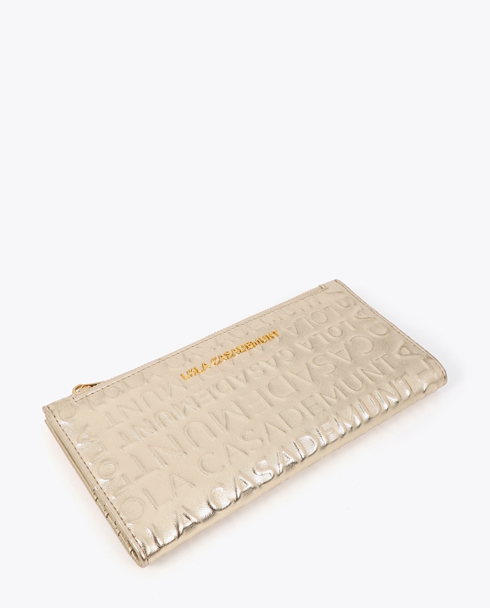 Billetera básica monograma - Lola Casademunt - Oro Oro-3