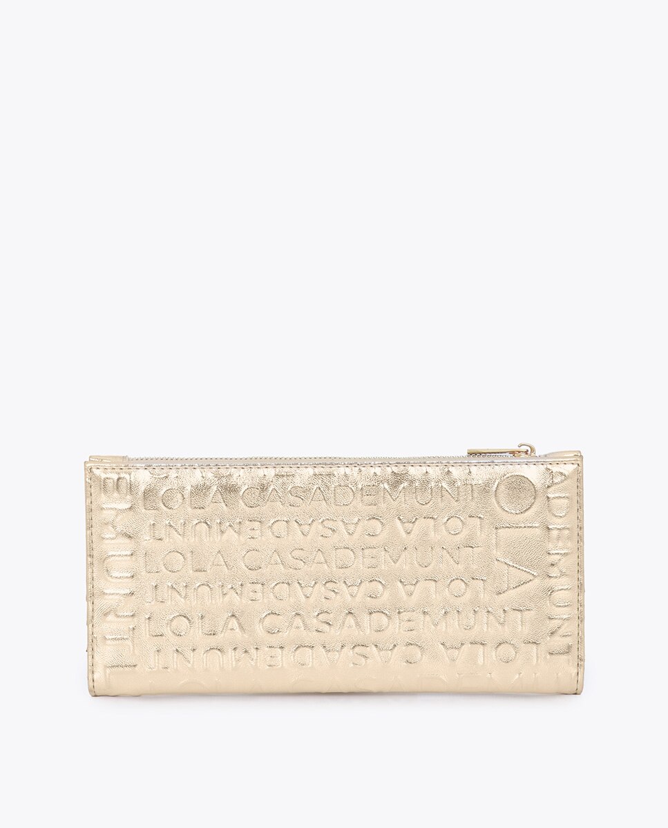 Billetera básica monograma - Lola Casademunt - Oro Oro-2