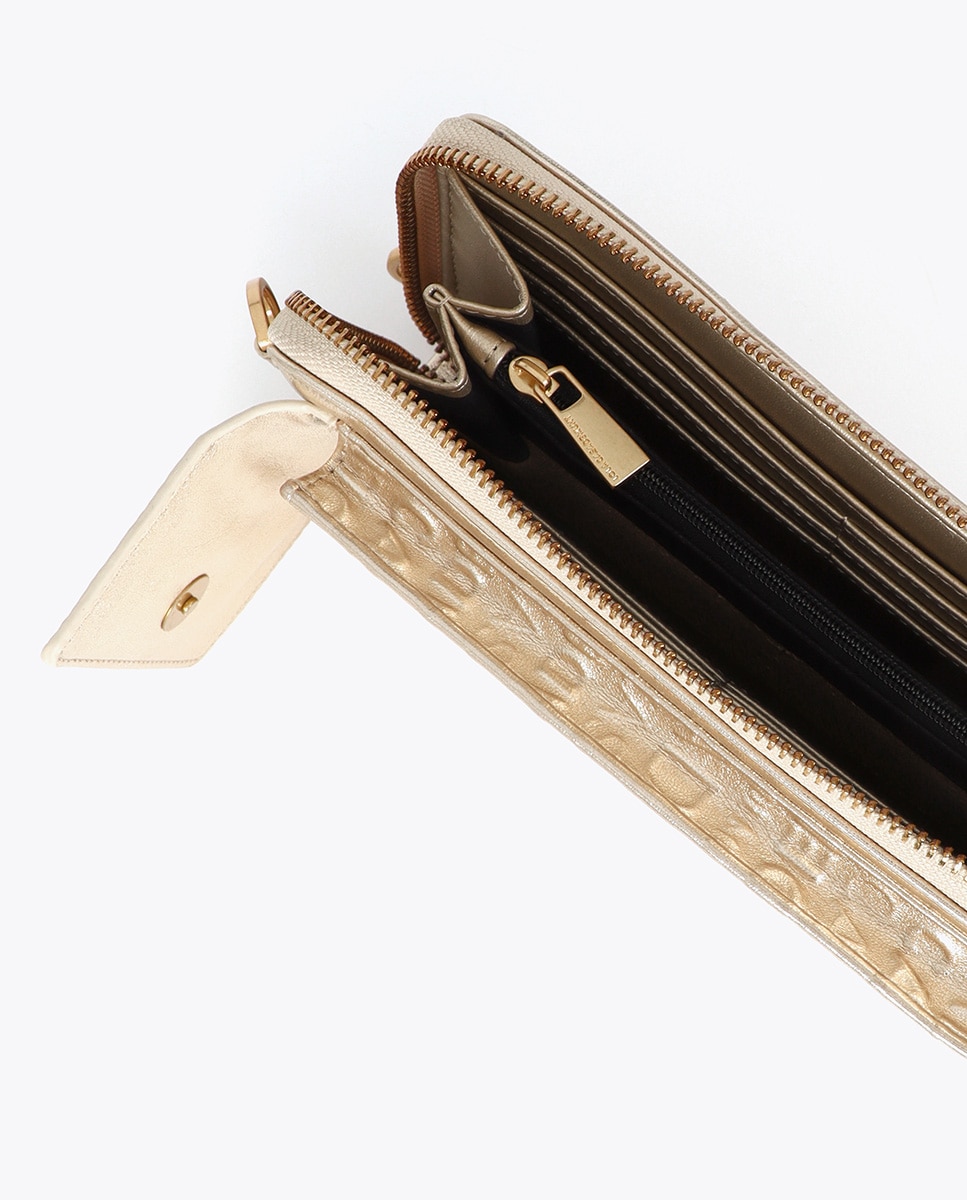 Bolso para móvil logo pespunte - Lola Casademunt - Oro Oro-4