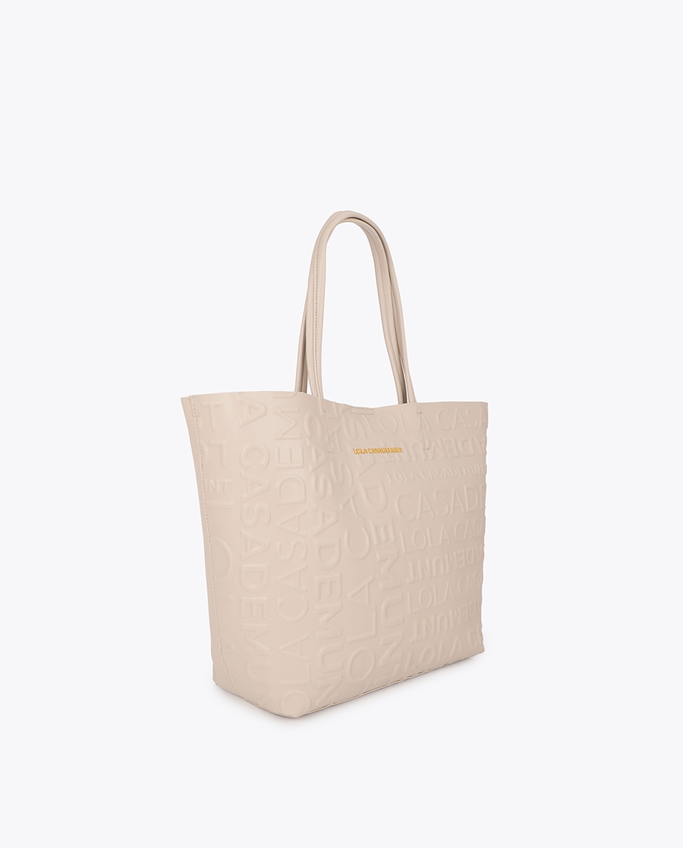 Shopper básico monograma - Lola Casademunt - Blanco Blanco-3