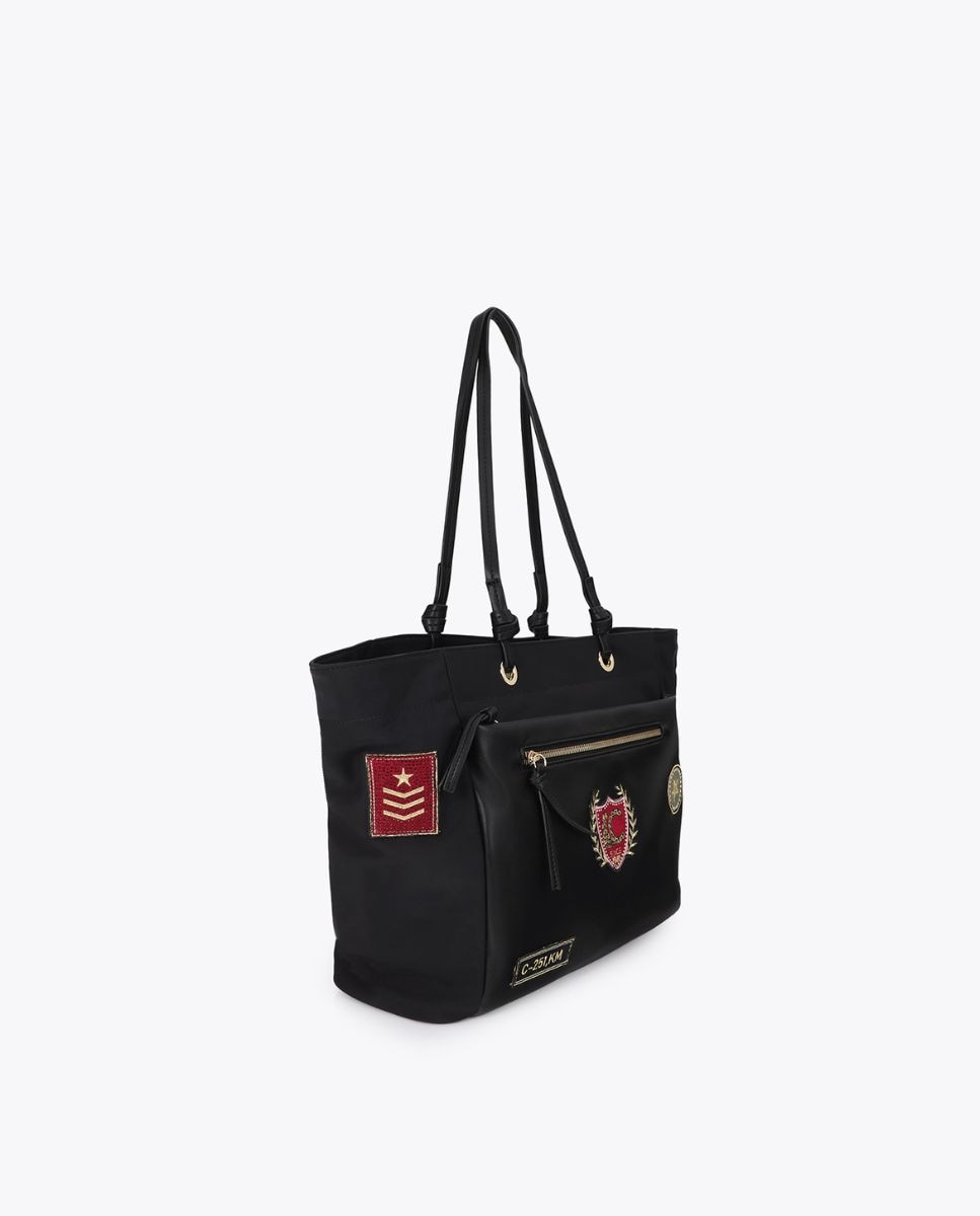 Shopper nylon con parches - Lola Casademunt - Negro Negro-1
