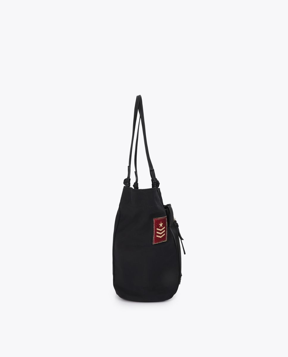 Shopper nylon con parches - Lola Casademunt - Negro Negro-3