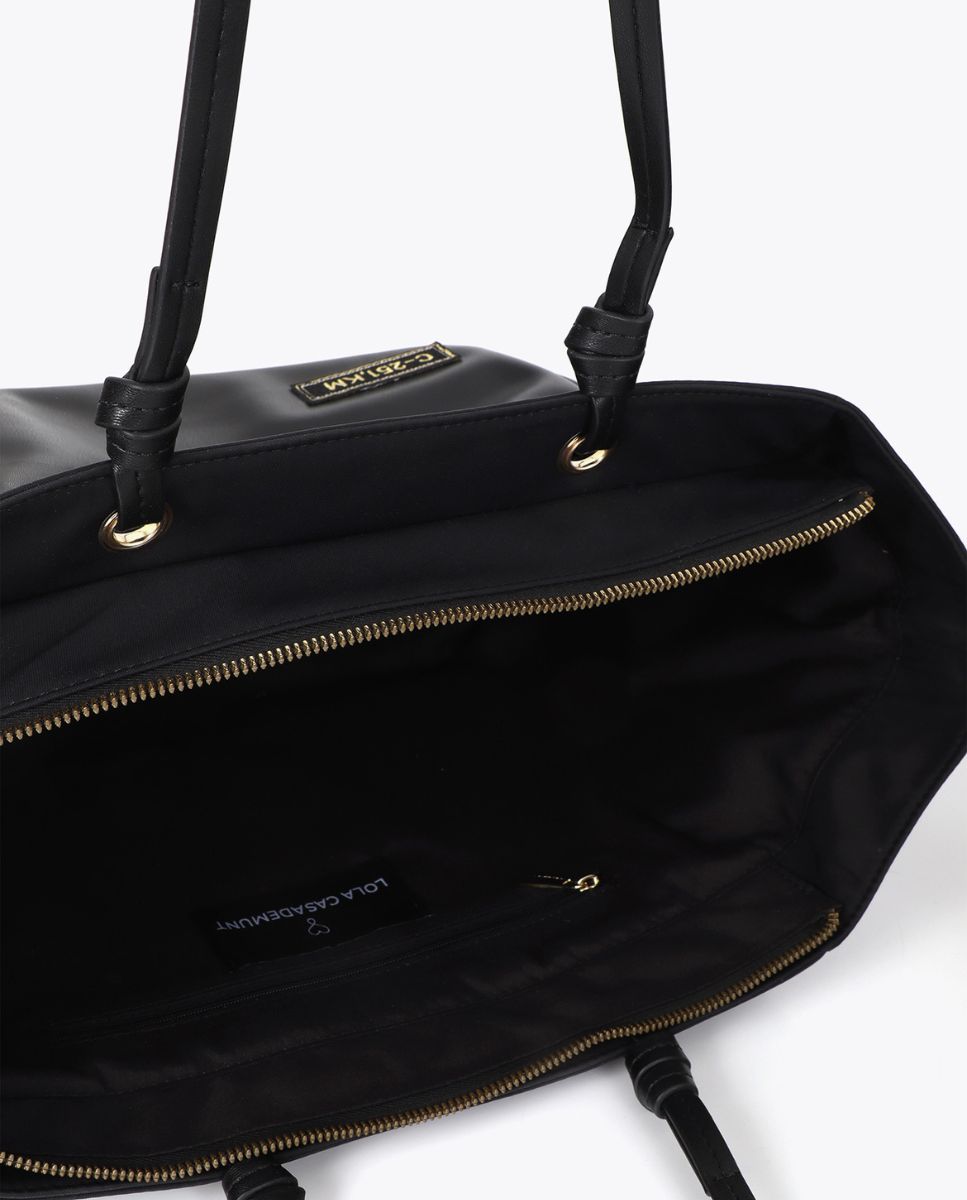 Shopper nylon con parches - Lola Casademunt - Negro Negro-5