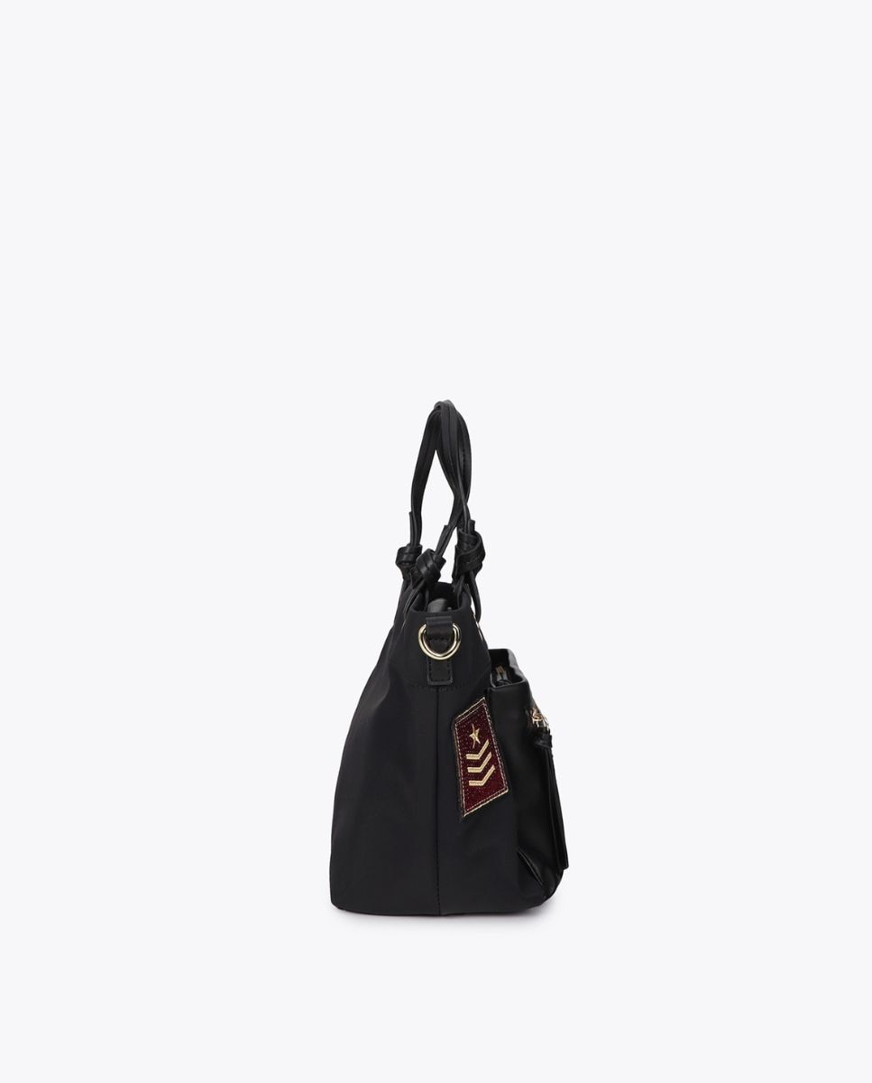 Bandolera nylon con parches - Lola Casademunt - Negro Negro-5