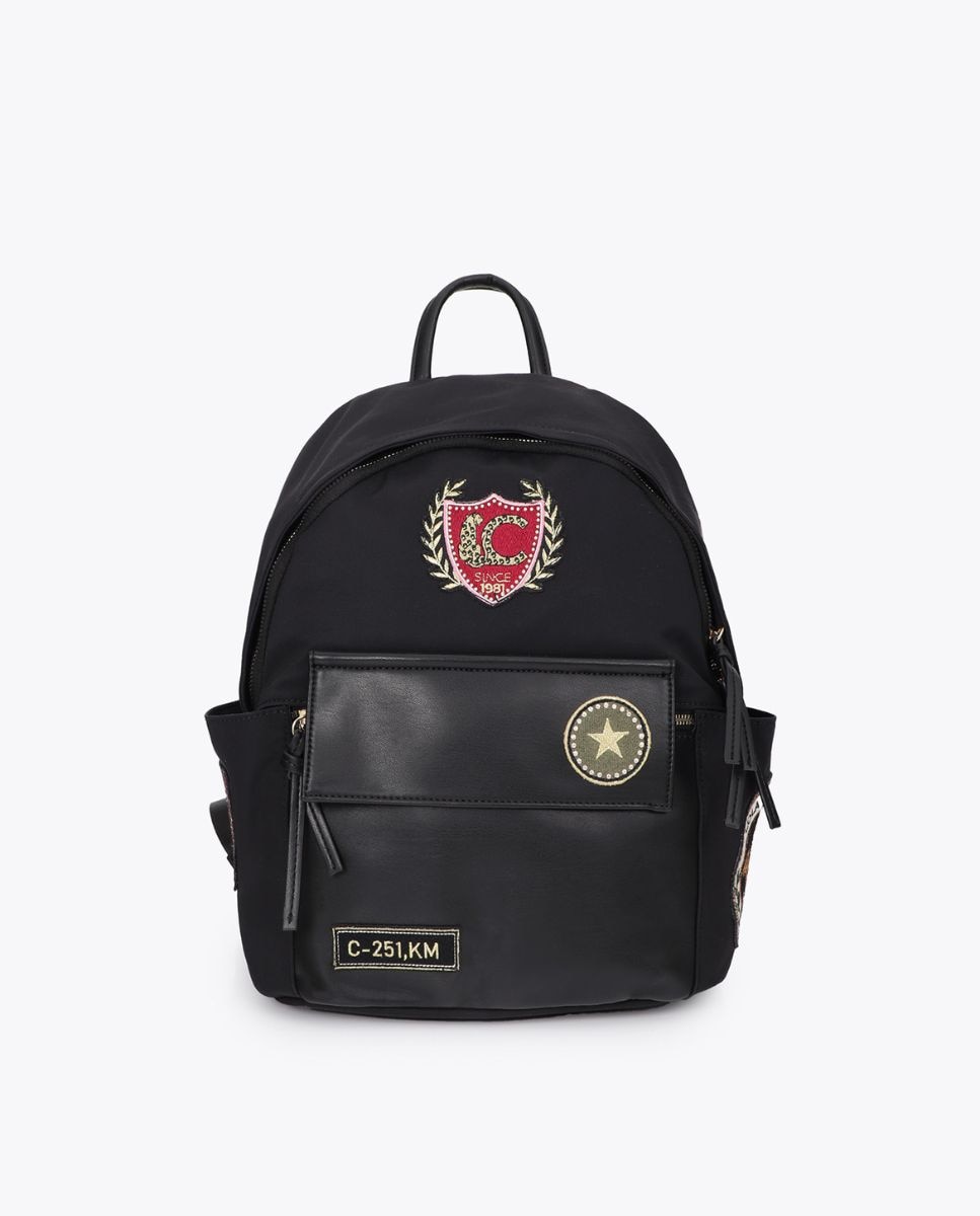 Mochila nylon con parches - Lola Casademunt - Negro Negro-1